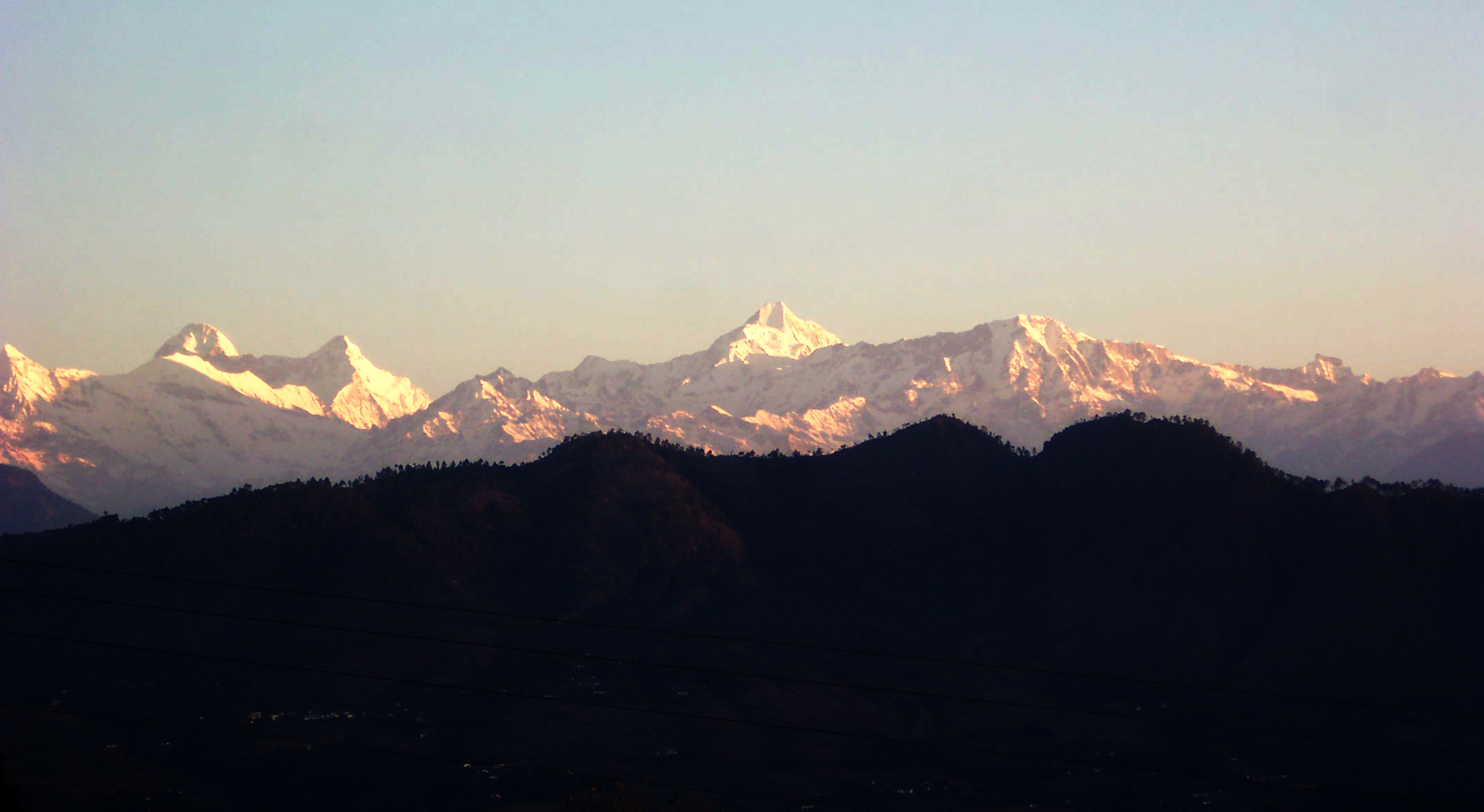 Early morning view of Nanda Devi from Berinag